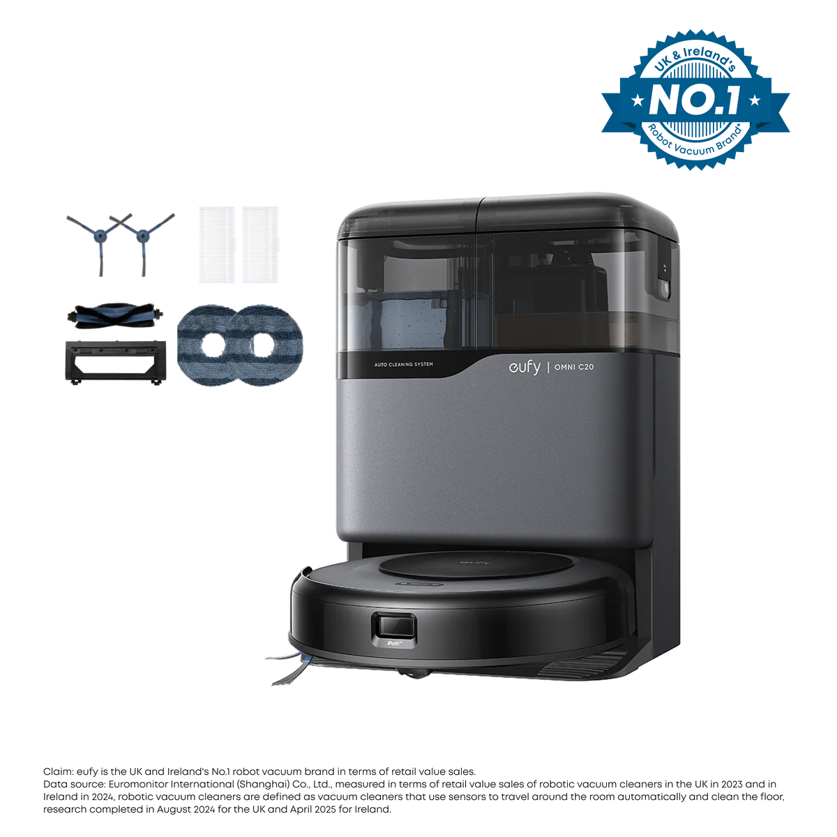 eufy Robot Vacuum Omni C20 + Replacement Parts Kit