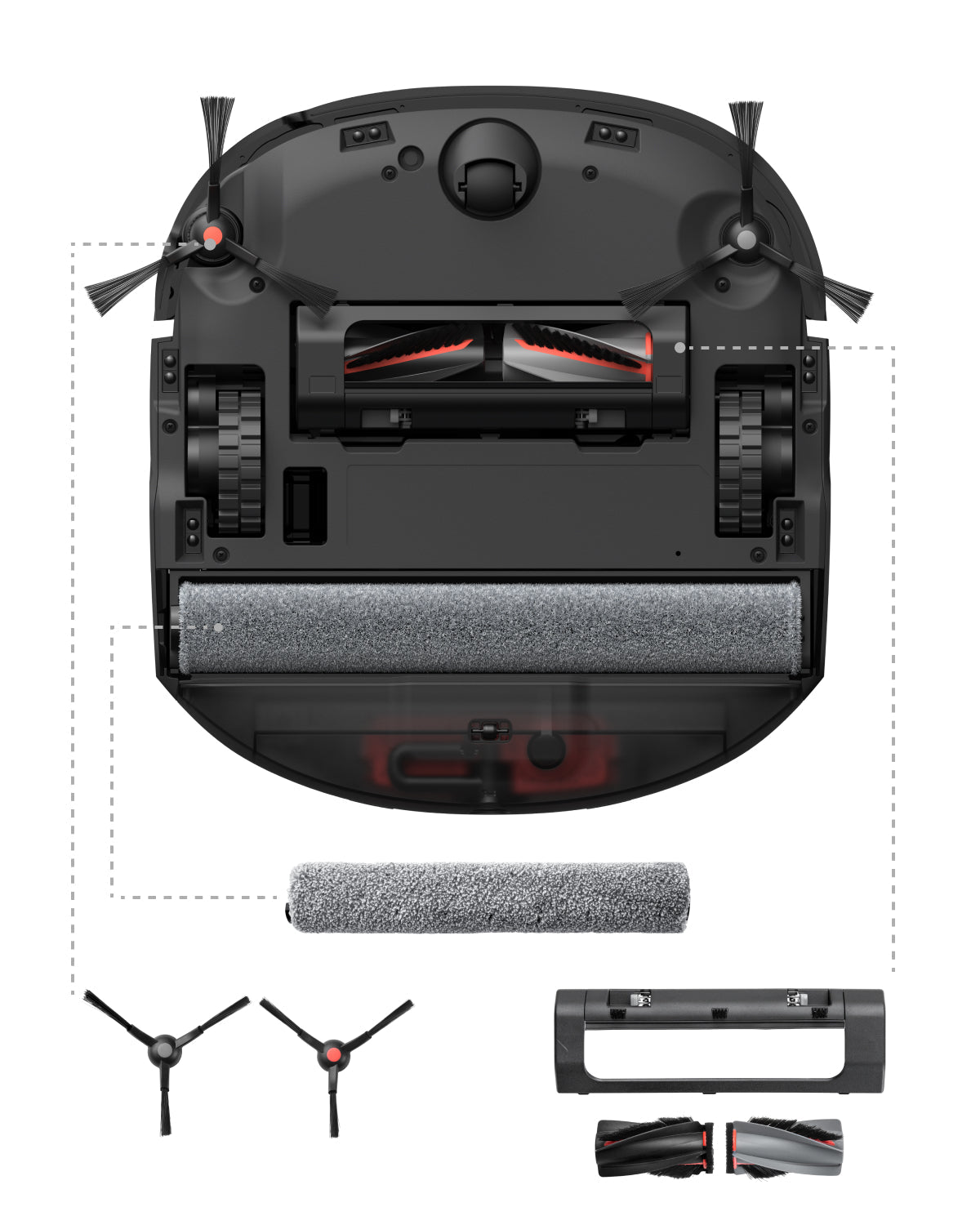 eufy Accessories Package for E28/E25, Side Brush, Filter, Rolling Brush for Robovac, Dustbag, Roller Mop, Dirty Water Reservoir Filter
