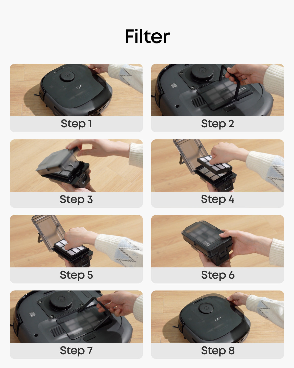 eufy Accessories Package for E28/E25, Side Brush, Filter, Rolling Brush for Robovac, Dustbag, Roller Mop, Dirty Water Reservoir Filter