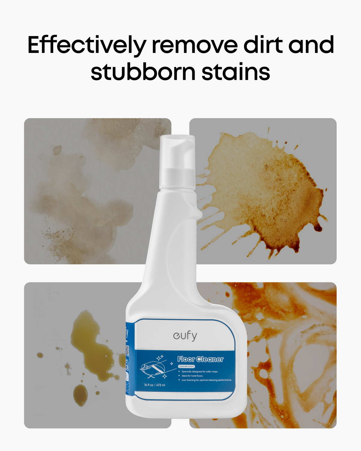 eufy Robovac Floor Cleaning Solution, Ready to Use, 473 ml, Floor Cleaner, Safe, Compatible with E28