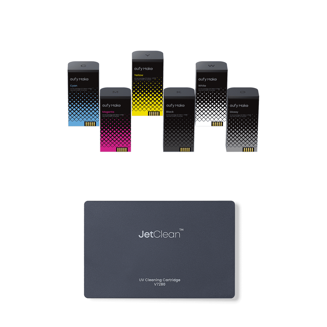 eufyMake Ink and Cleaning Cartridge Kit for UV Printer E1